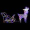 Reindeers & Sleigh Christmas Decoration 160 LEDs 51.2" Acrylic